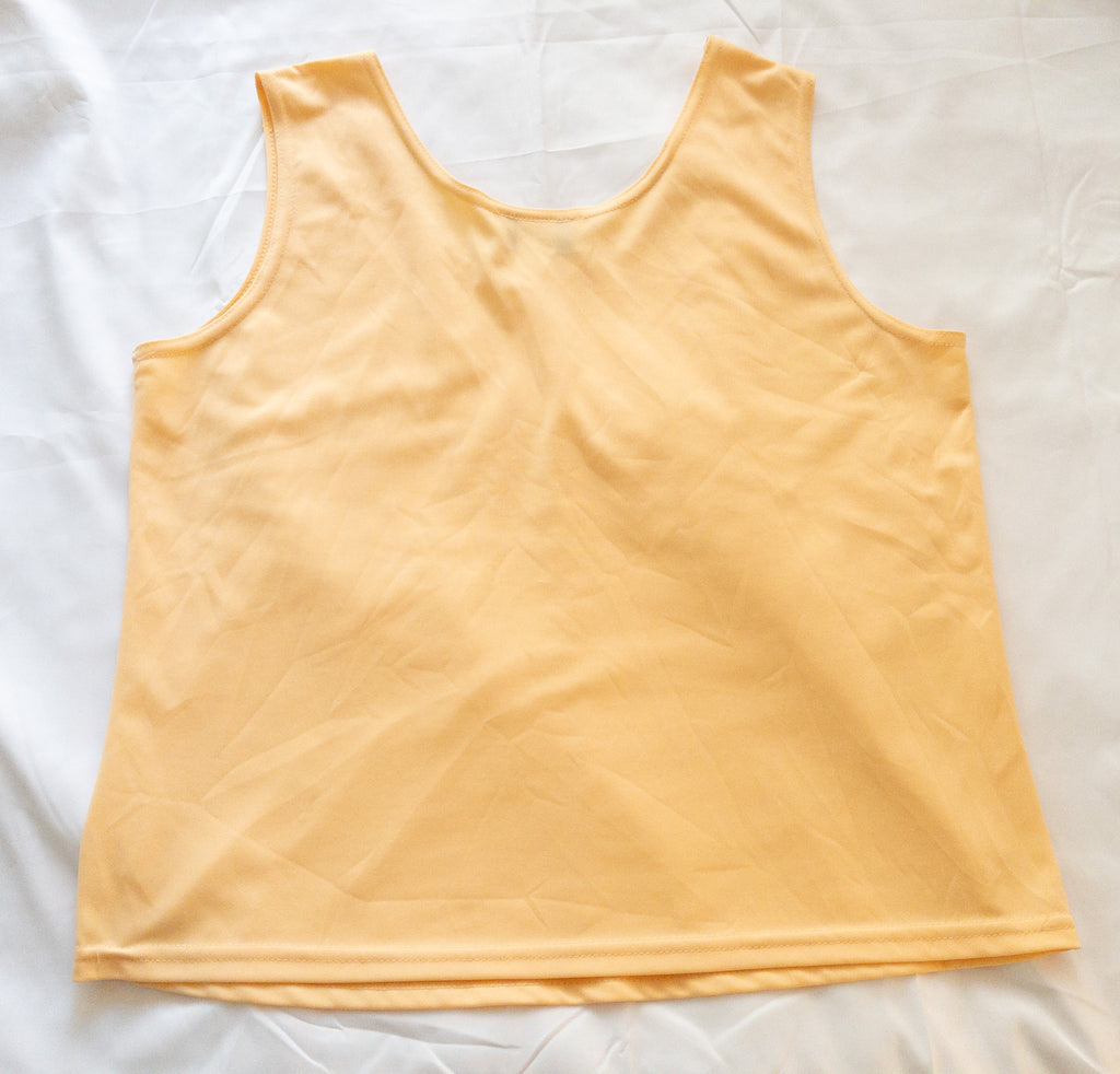 Polera sin mangas amarilla marca Impressions talla L