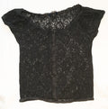 Polera encaje negro marca Bluenotes talla M