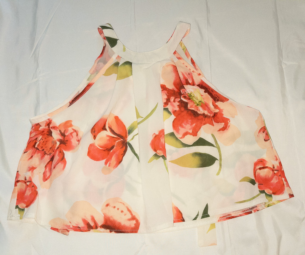 Polera sin mangas estampada sin marca talla XS