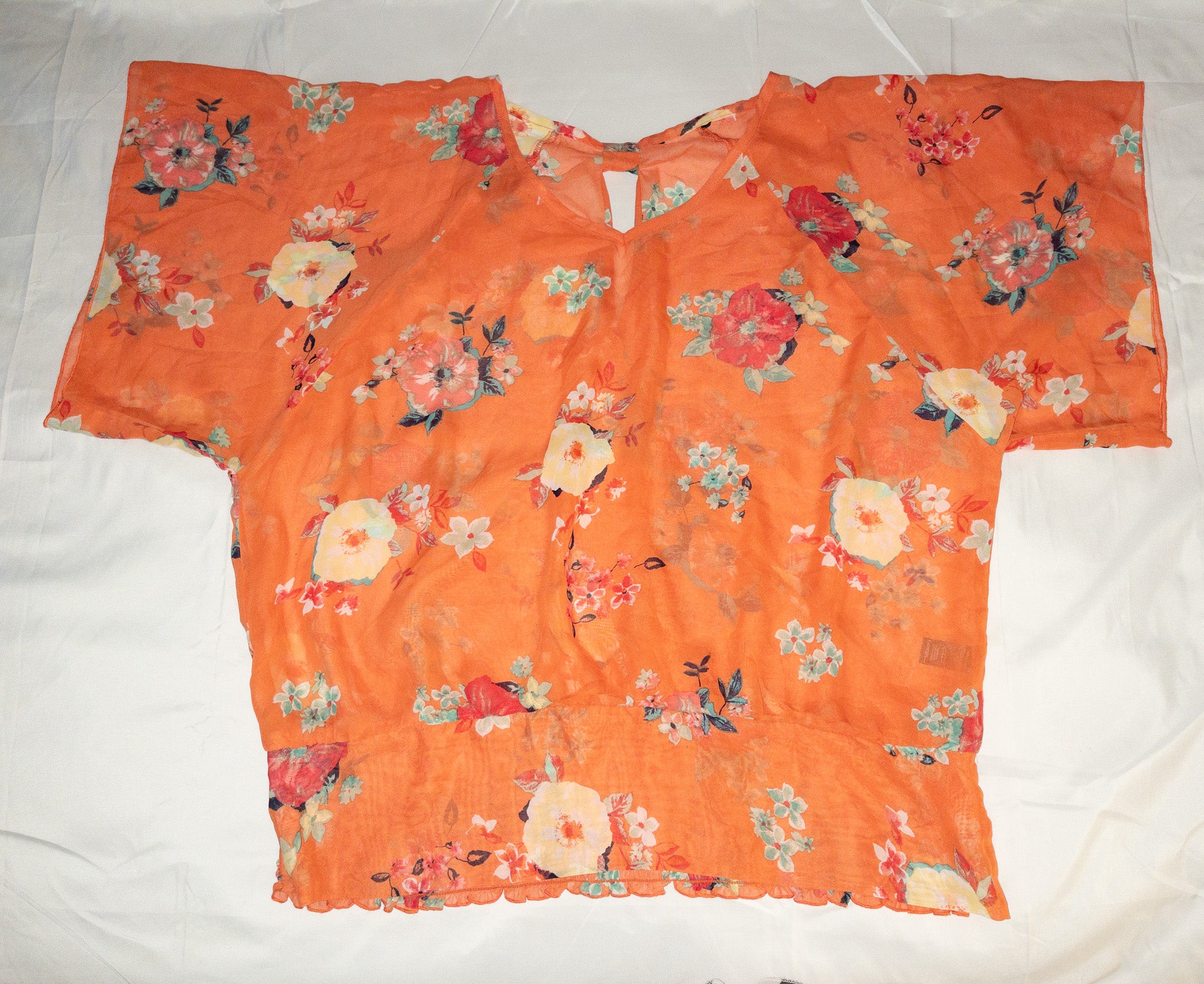 Blusa manga corta estampada marca George talla XL
