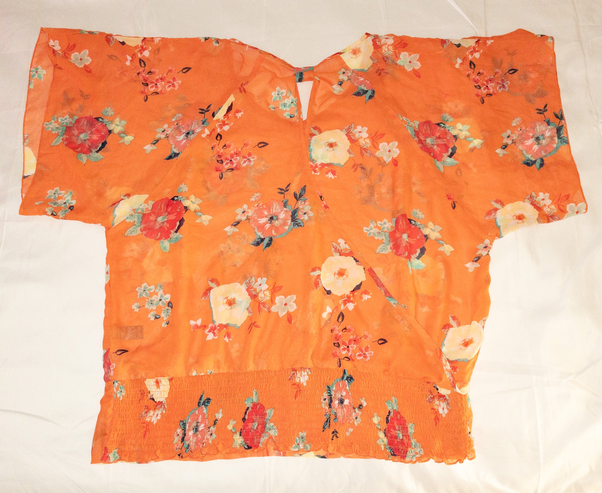Blusa manga corta estampada marca George talla XL