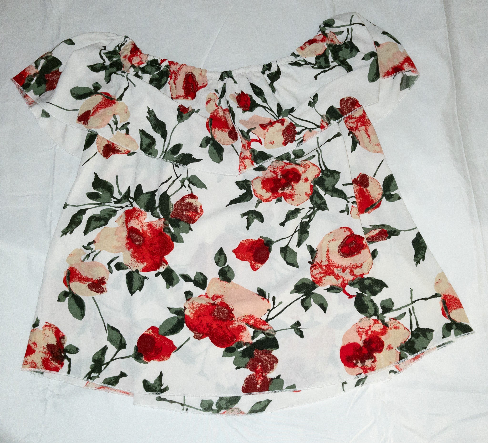 Polera manga corta estampada marca Catherine Malandrino talla XS