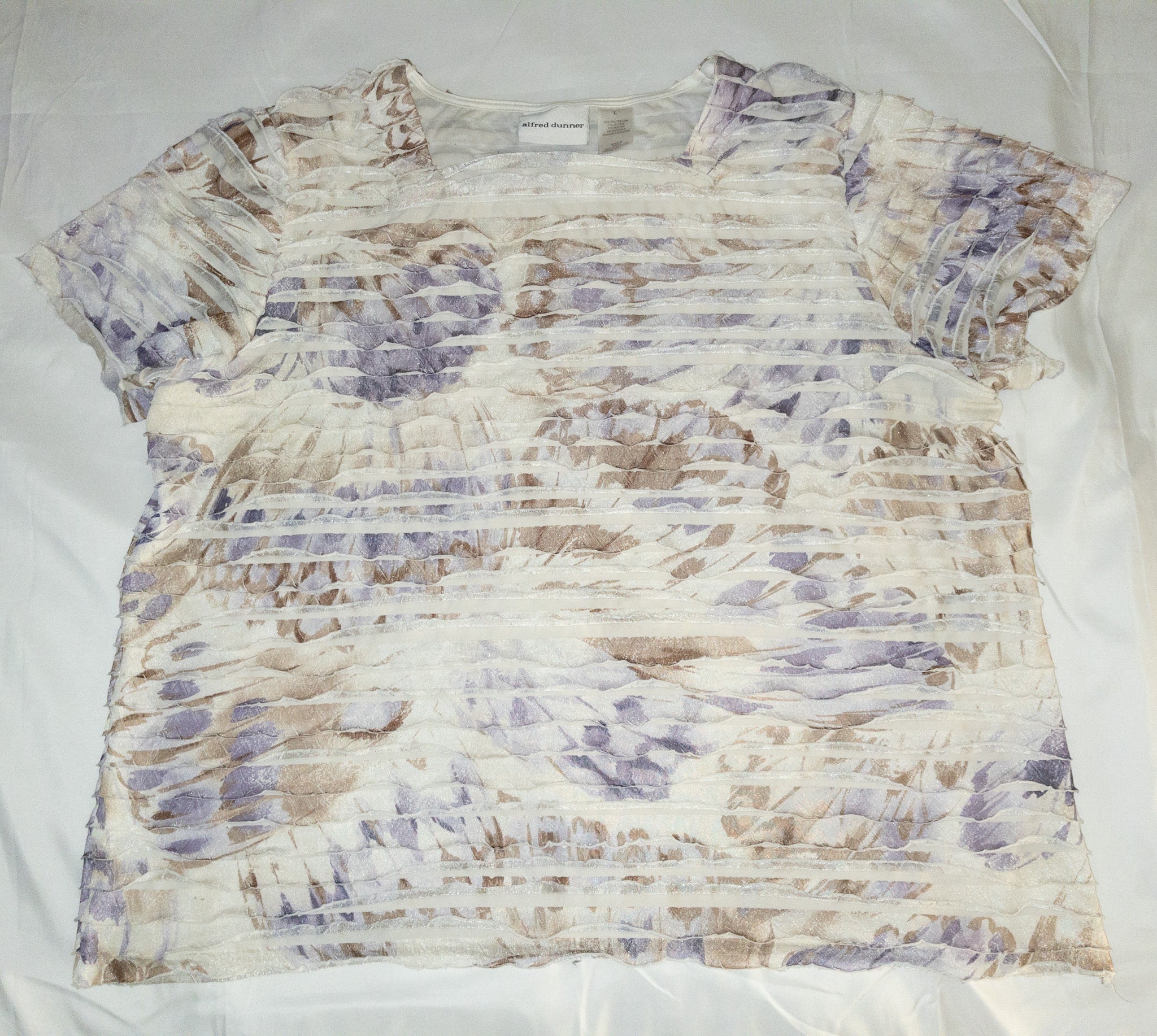 Polera manga corta estampada marca Alfred Dunner talla L