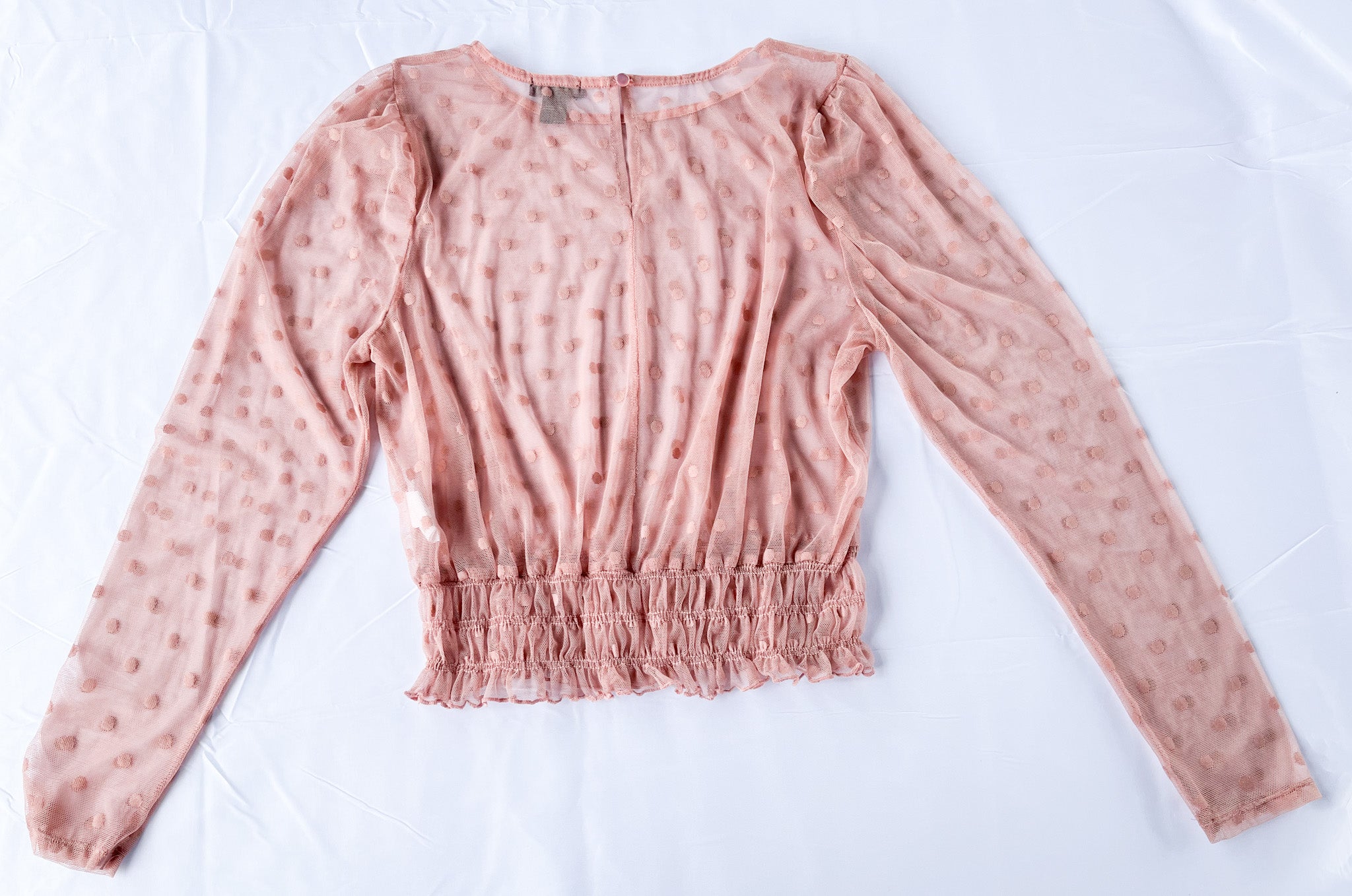 Blusa rosada transparente marca U2B talla L