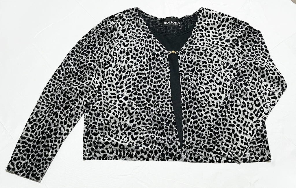 Polera estampada animal print manga larga marca Options