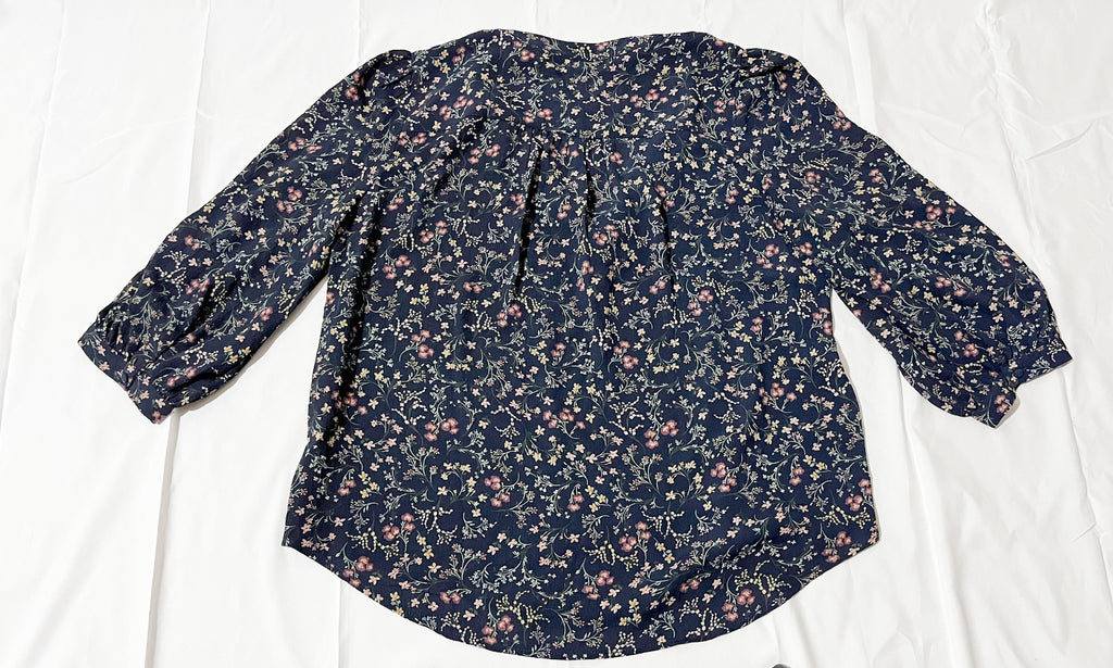 Blusa de gasa estampada sin marca talla L