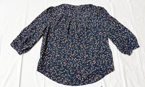 Blusa de gasa estampada sin marca talla L