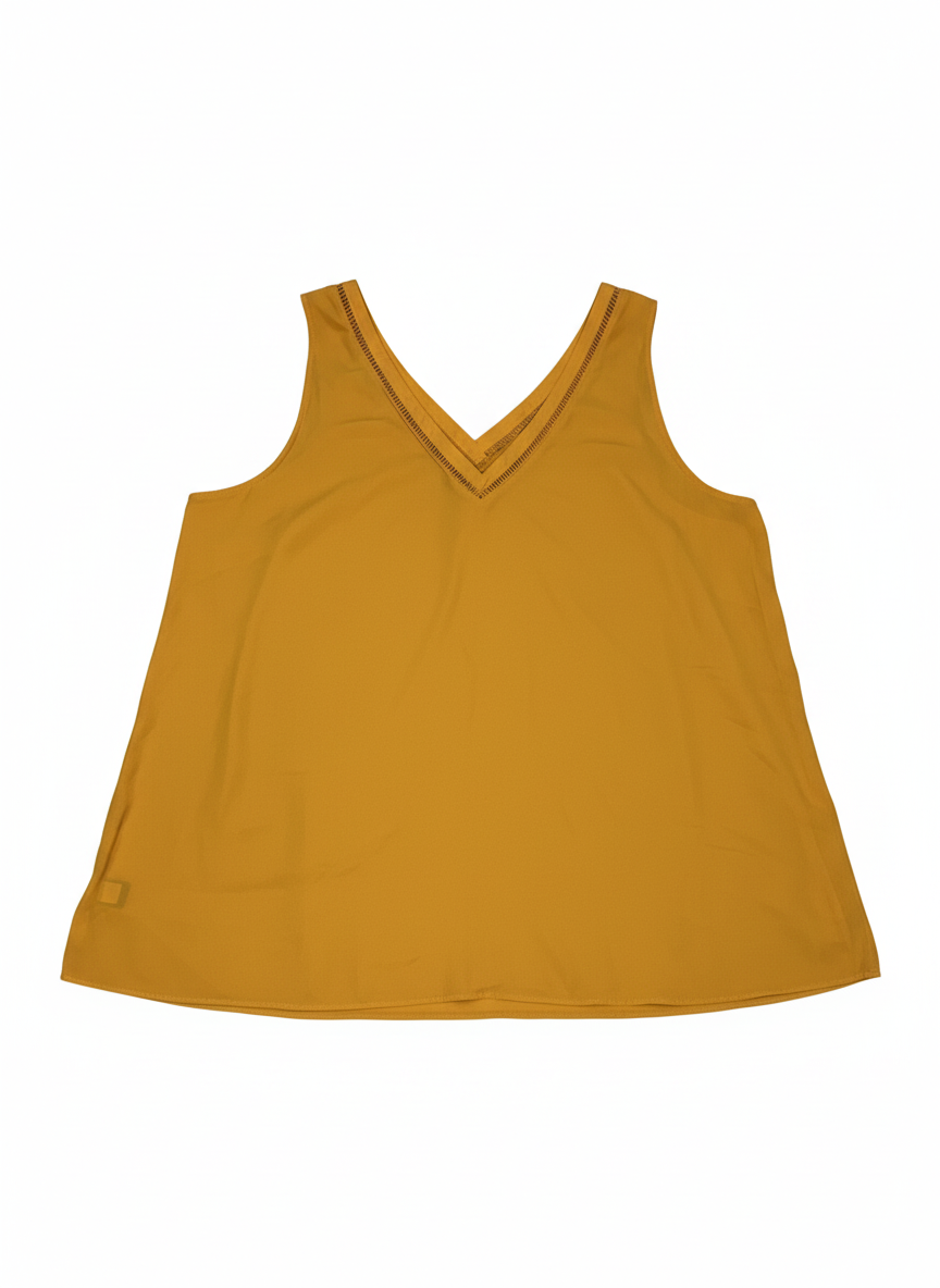 Polera sin mangas amarilla marca Torrid talla XL