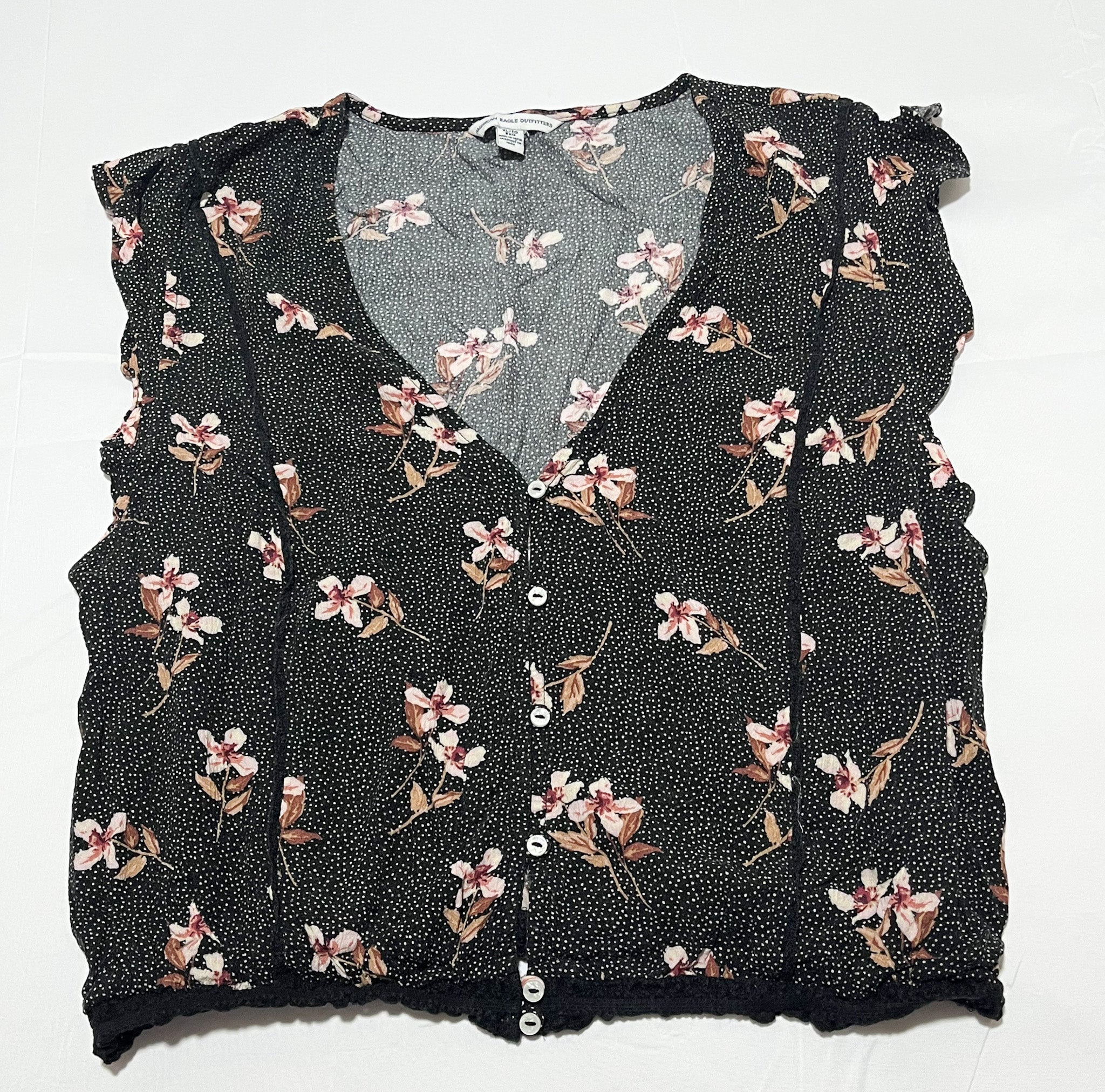 Polera estampada marca American Eagle talla XL