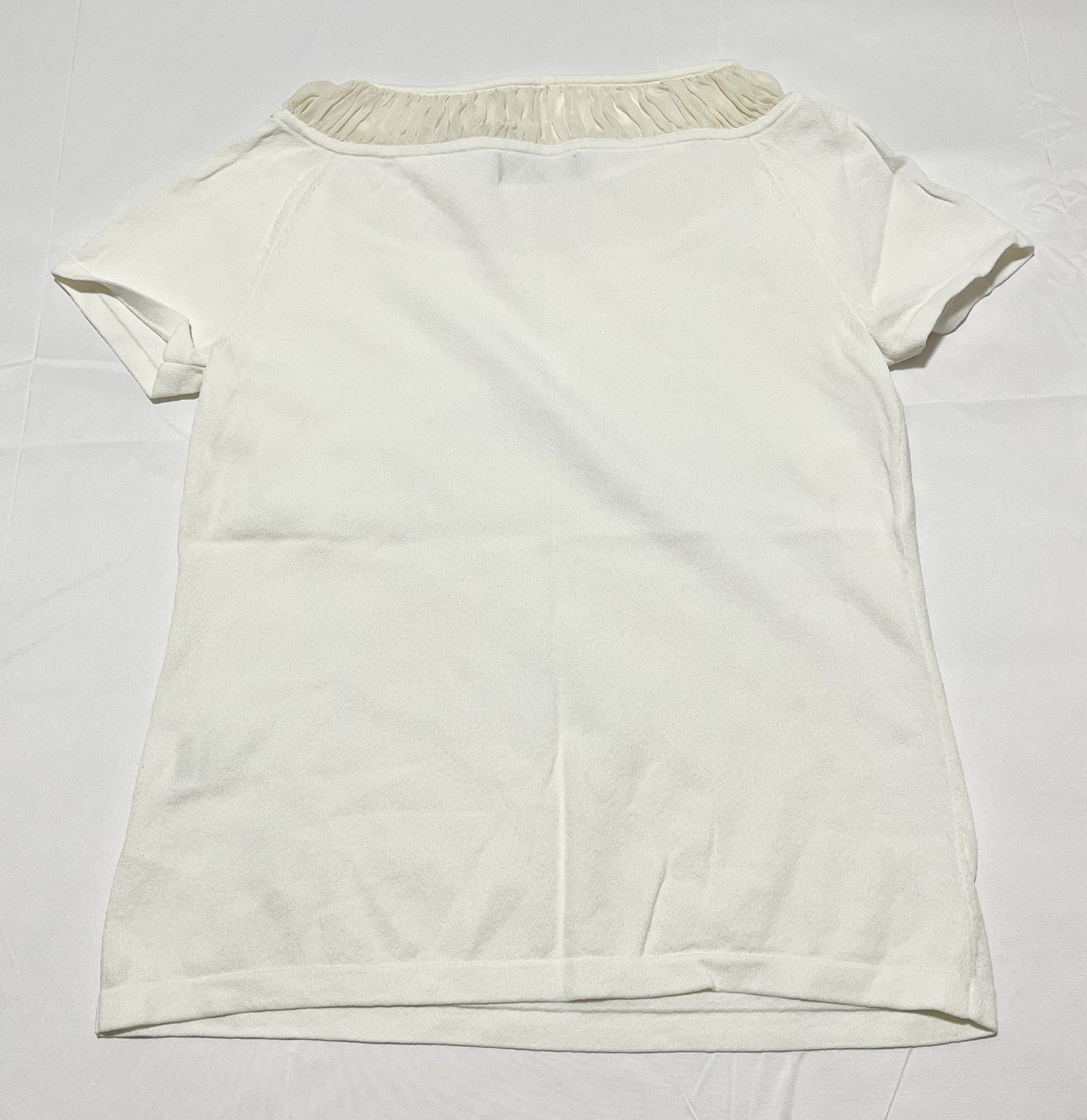 Polera blanca manga corta marca Jones New York talla S