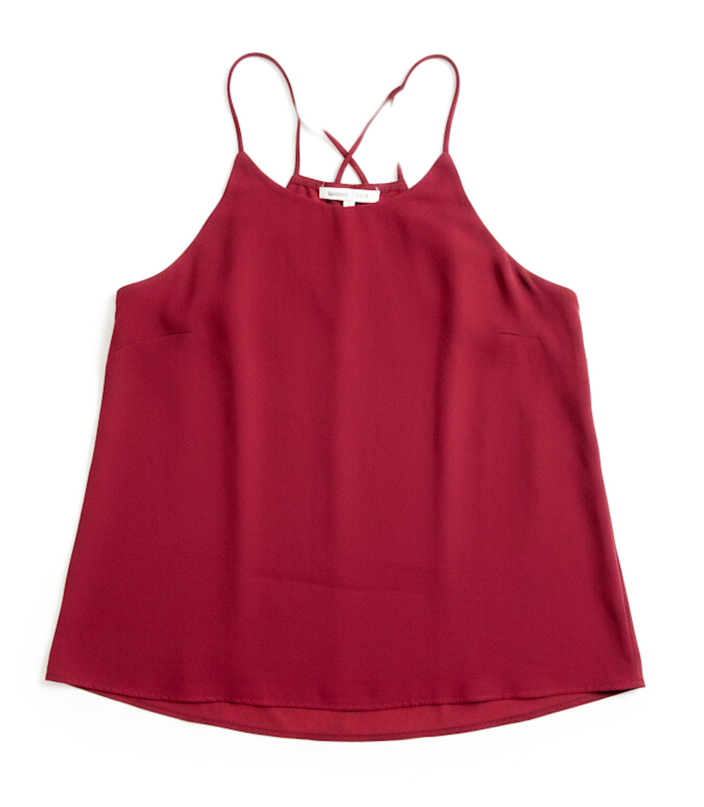 Polera sin mangas color burdeo marca Bluenotes talla M