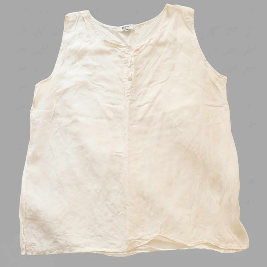 Polera manga corta blanca marca Milano talla M