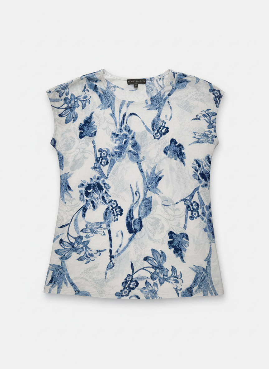 Polera sin mangas estampada marca Classic editions talla S