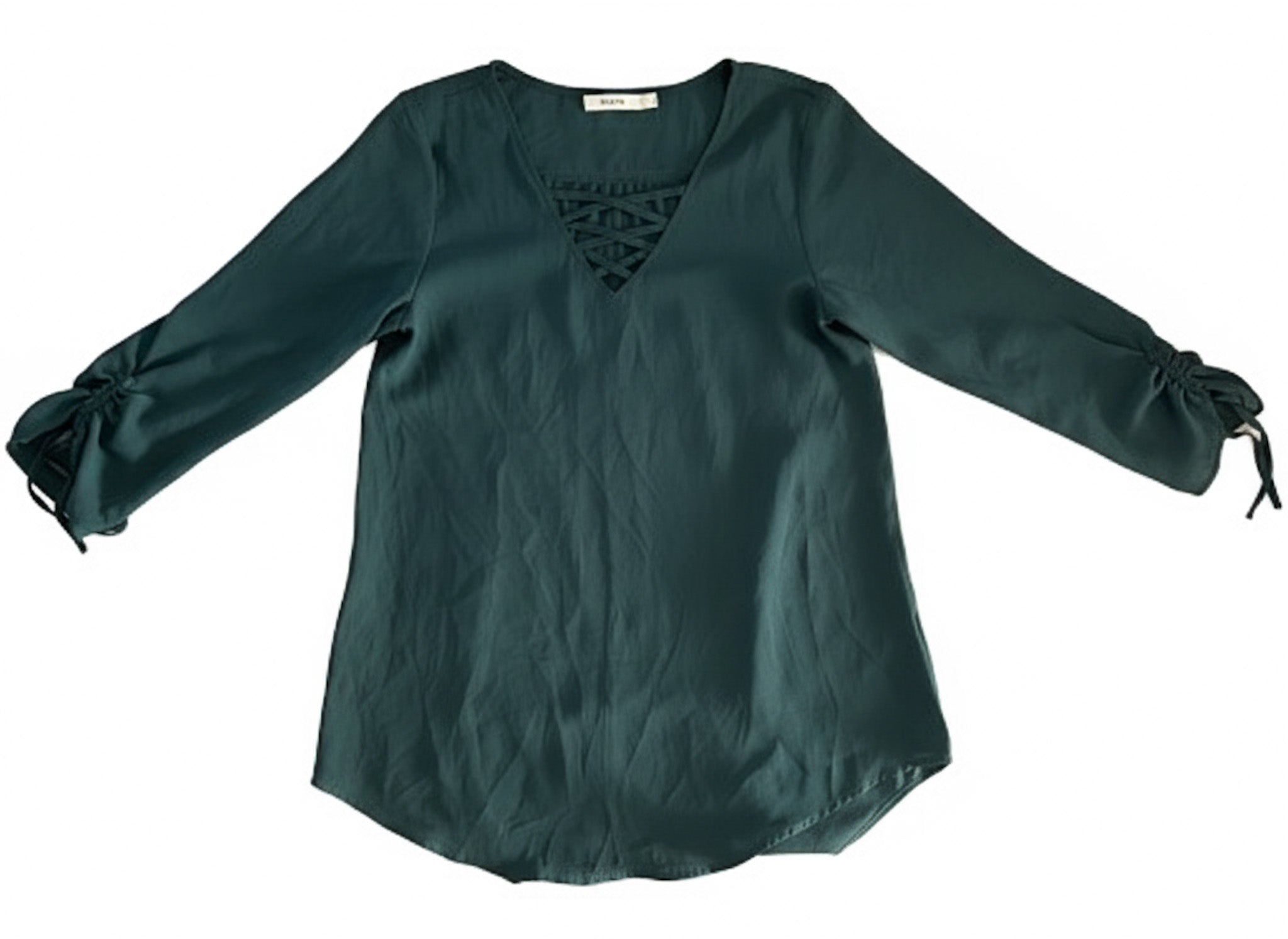 Blusa manga larga verde marca Rickis talla S/M