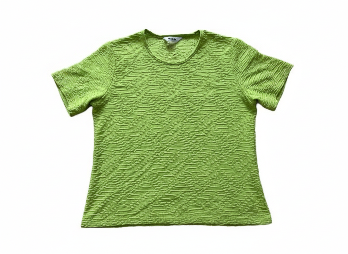 Polera manga corta color verde marca Alia talla M