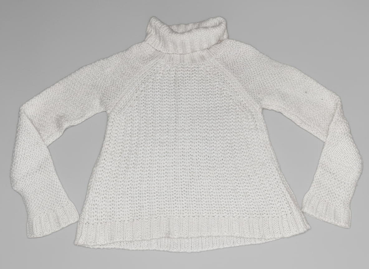 Suéter blanco con cuello sin marca talla XS