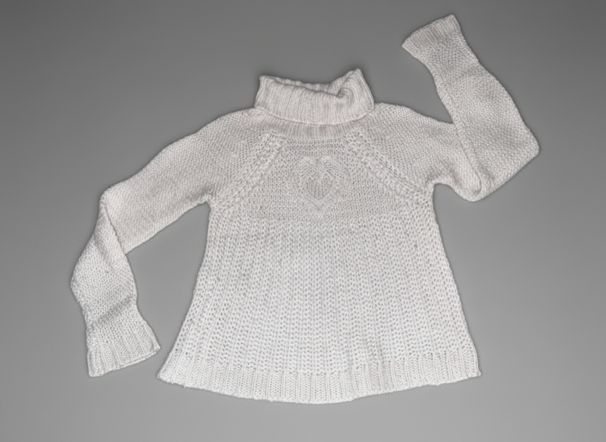 Suéter blanco con cuello sin marca talla XS